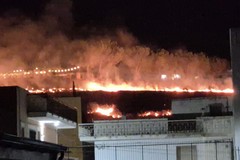 Vasto Incendio sulla collina di via Corsica nel giorno di Ferragosto