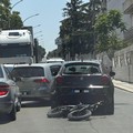 Incidente in via Corsica: coinvolte due auto, un camion ed una bici elettrica. Nessun ferito