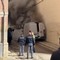Furgone in fiamme in via Nino Bixio, accanto alla Rettoria della Passione