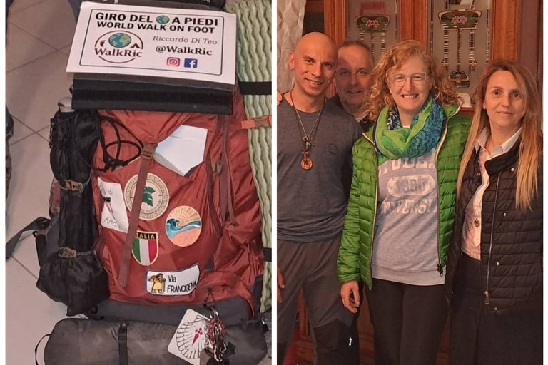 Tappa a Canosa per il giro del mondo a piedi: l'avventura di Riccardo Di Teo