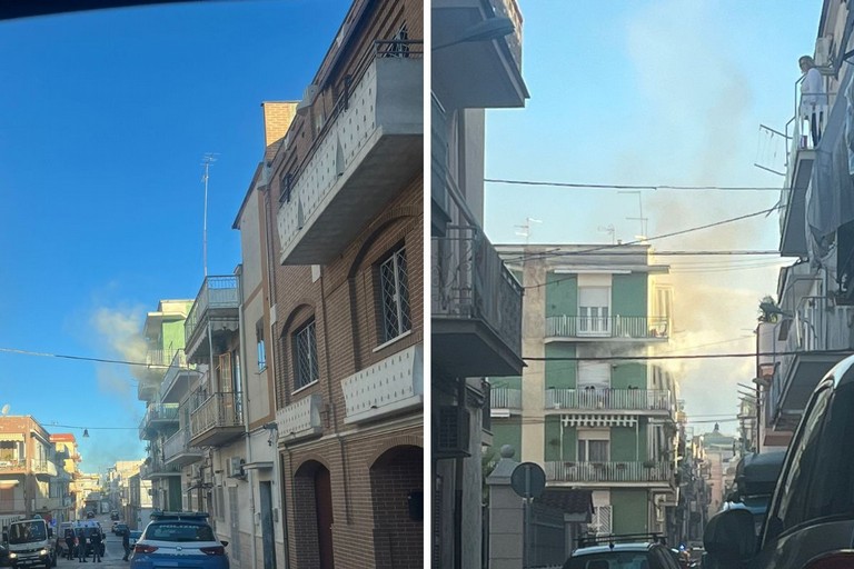Incendio in un'abitazione in Via Armando Diaz