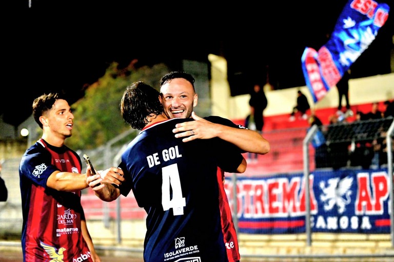 L'esultanza di Di Piazza. <span>Foto Amedeo Coratella</span>