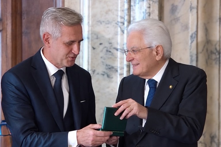 Sergio Fontana riceve al Quirinale le insegne di Cavaliere del Lavoro dal Presidente Mattarella