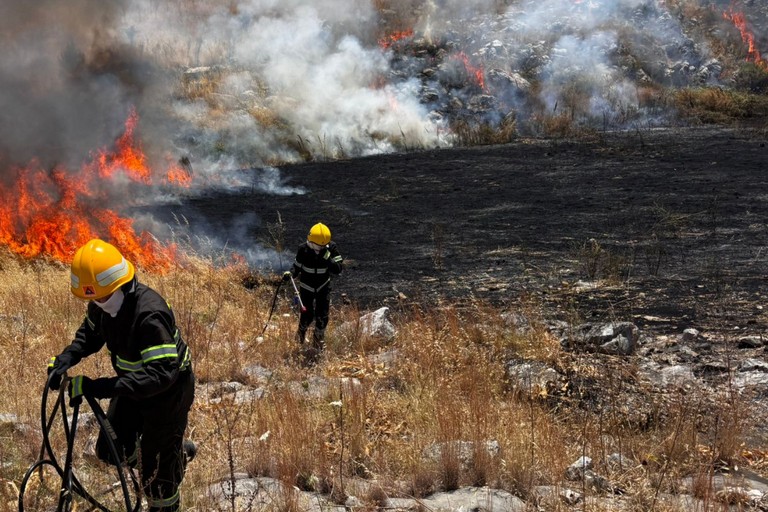 Vasto incendio in zona Cefalicchio nelle campagne di Canosa