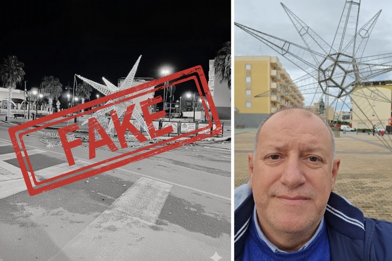 Foto fake sulla luminaria
